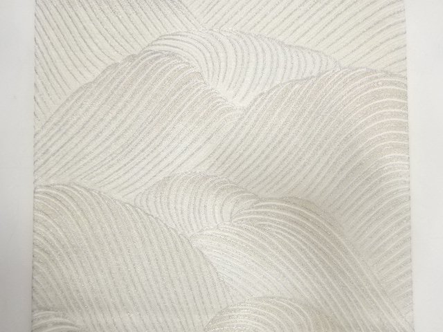  荒波模様織り出し　袋帯